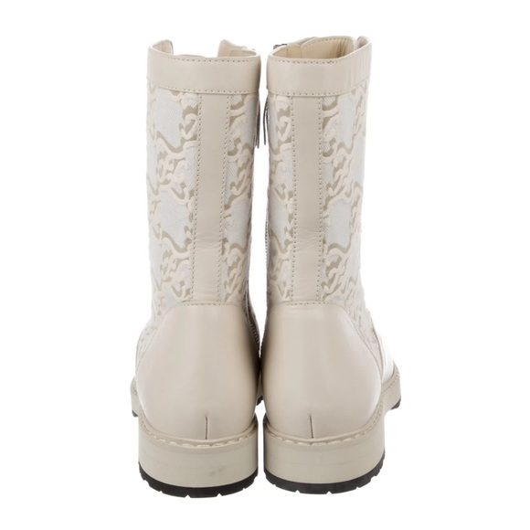Fendi Vitelli Combat Boot Cream size 37 - Picture 4 of 14